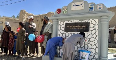 A newly opened water well providing clean water to the local community in Afghanistan, Sept. 24, 2024. (DHA Photo)