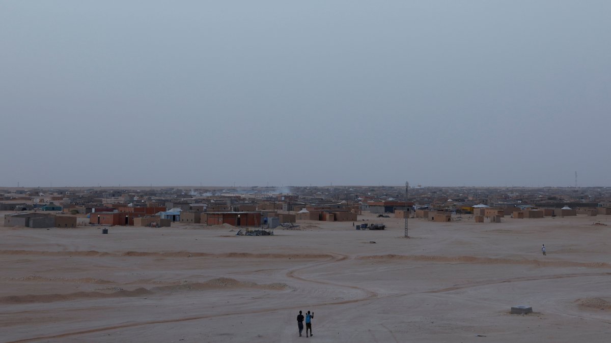 Two Sahrawi children walk toward the Smara Sahrawi refugee camp in Tindouf, Algeria, May 2, 2024. (Reuters Photo)