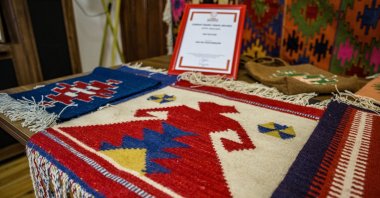 In this photograph, Kızık carpets are displayed in Tokat, mid-Black Sea region of Türkiye, Jan. 9, 2025. (IHA Photo)