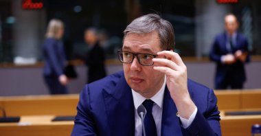 Serbian President Aleksandar Vucic attends a European Union and Western Balkans countries' summit in Brussels, Belgium, Dec. 18, 2024. (Reuters Photo)