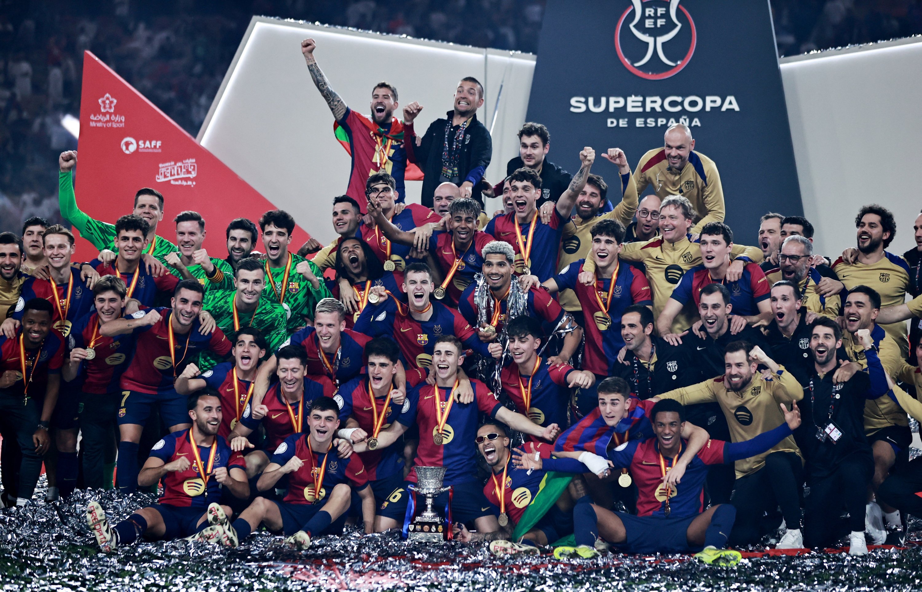 Ruthless Barcelona rout Real 52 to lift Spanish Super Cup title