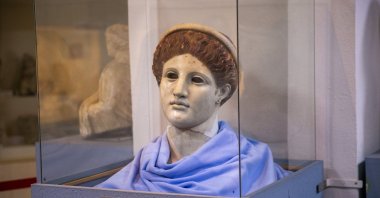 The rare Artemis bust is preserved and showcased at the Bolu Museum, Bolu, Türkiye, Dec. 24, 2024. (AA Photo)