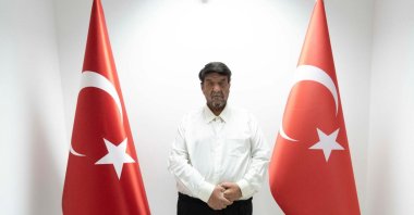 Mohammed Dib Korali is seen at the police headquarters following his arrest, southern Hatay province, Türkiye, Jan. 13, 2025. (AA Photo)