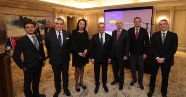 Participants of the reception organized by the European-Turkish Trade and Investment Council (ETTIC) pose for a photo, Istanbul, Türkiye, Jan. 10, 2024. (Courtesy of ETTIC)