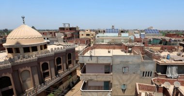 Electric solar panels sit on a roof in al-Basaysa village, Sharqiya, Egypt, July 22, 2024. (Reuters Photo)