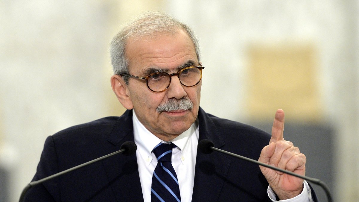 Lebanese Prime Minister-designate Nawaf Salam delivers a statement following a meeting with Lebanese President Joseph Aoun (not pictured) at the Presidential Palace in Baabda, Lebanon, Jan. 14, 2025. (EPA Photo)