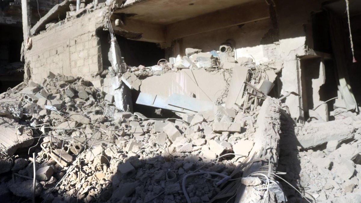 Rubble at a destroyed building hit by an explosion, in Deir el-Zour, Syria, Wednesday, March 8, 2023. (SANA via AP, File Photo)