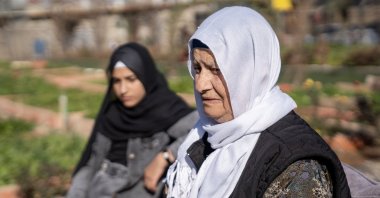 Syrian refugee Hediye Ramazan Şahin, 72, speaks to Anadolu  Agency (AA) at the displaced camp in Duhok, Iraq, Jan. 9, 2024. (AA Photo)