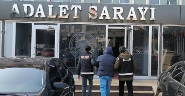 A captured FETÖ suspect is escorted to a courthouse, Balıkesir, western Türkiye, Jan. 8, 2025. (AA Photo)