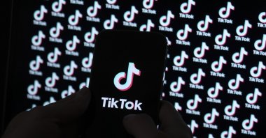 The TikTok logo is seen in this illustration by Anadolu Agency (AA) on Jan. 14, 2025. (AA Photo)