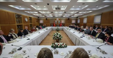 Foreign Minister Hakan Fidan meets with EU ambassadors in Ankara, Jan. 14, 2025. (IHA Photo)