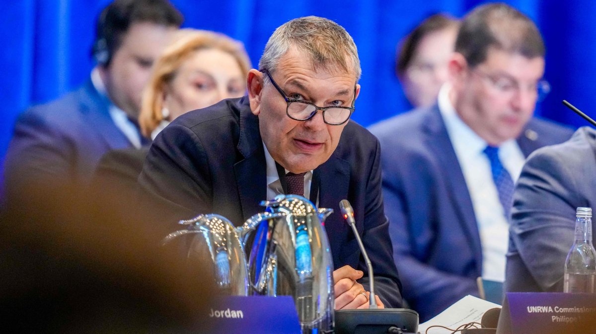 UNRWA Commissioner-General Philippe Lazzarini attends the Global Alliance for the Implementation of the Two-State Solution meeting, Oslo, Norway, Jan. 15, 2025. (AFP Photo)