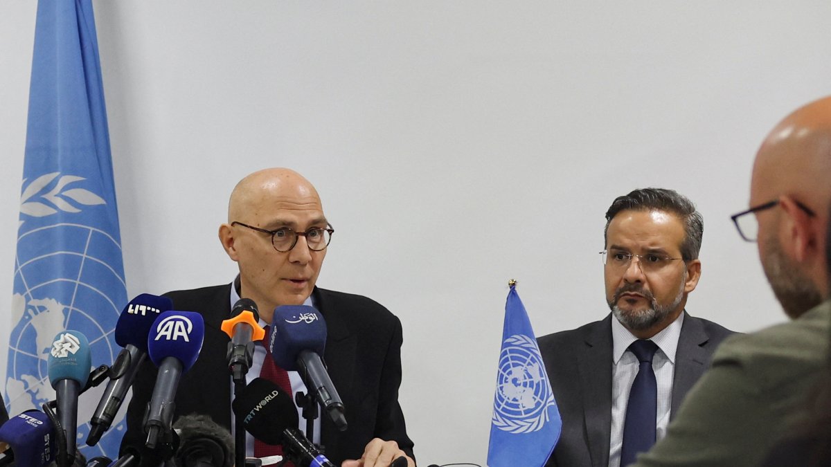 United Nations High Commissioner for Human Rights Volker Turk holds a news conference in Damascus, Syria Jan. 15, 2025. (Reuters Photo)