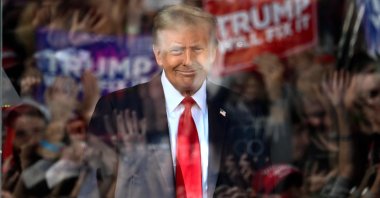 Donald Trump arrives to speak during a campaign rally in Gastonia, North Carolina, U.S., Nov. 2, 2024. (AFP Photo)