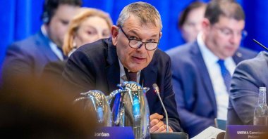 UNRWA Commissioner-General Philippe Lazzarini attends the Global Alliance for the Implementation of the Two-State Solution meeting, Oslo, Norway, Jan. 15, 2025. (AFP Photo)