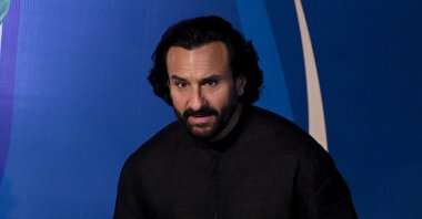Bollywood actor Saif Ali Khan attends the launch of India’s pioneering tennis ball T10 cricket tournament Season 2, Mumbai, India, Aug. 18, 2024. (AFP Photo)