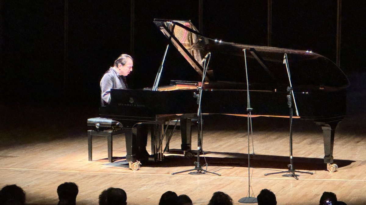 Renowned pianist and composer Fazıl Say gives a concert for his audience at the Ahmed Adnan Saygun Art Center, Izmir, Türkiye, Jan. 5, 2025. (AA Photo)