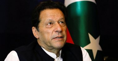 Former Pakistani Prime Minister Imran Khan pauses as he speaks with Reuters during an interview, Lahore, Pakistan, March 17, 2023. (Reuters Photo)