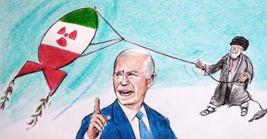 &quot;Biden strongly criticized his predecessor Trump&#039;s withdrawal of the U.S. from the Joint Comprehensive Plan of Action (JCPOA), promising to reenter the agreement as a foundation for negotiating a &quot;longer and stronger&quot; deal.&quot; (Illustration by Erhan Yalvaç)