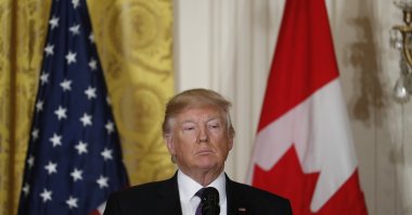 U.S. President Donald Trump listens during a joint news conference with Canadian Prime Minister Justin Trudeau (not pictured) in the East Room of the White House, Washington, U.S., Feb. 13, 2017.  (AP File Photo)