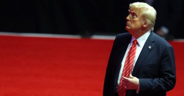 President-Elect Donald Trump speaks at his victory rally, in Washington, D.C., Jan. 19, 2025. (AFP Photo)