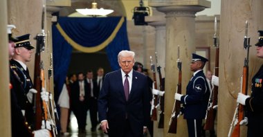 President-elect Donald Trump arrives ahead of the 60th inaugural ceremony, at the U.S. Capitol in Washington, D.C., Jan. 20, 2025. (EPA Photo)