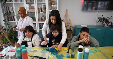 Children receive training at the Autism Foundation's "Application House," where they develop essential life and self-care skills, Ankara, Türkiye, Jan. 18, 2025. (AA Photo)