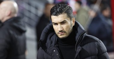 Dortmund's German Turkish head coach Nuri Şahin prior to a Bundesliga match against Holstein Kiel, in Kiel, northern Germany, Jan. 14, 2025. (AFP Photo)