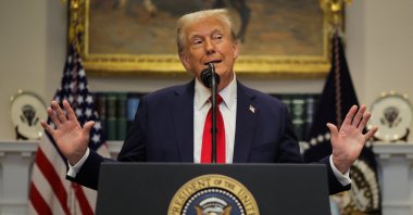 U.S. President Donald Trump delivers remarks on AI infrastructure at the White House, Washington, U.S., Jan. 21, 2025. (Reuters Photo)