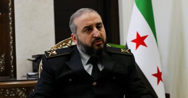 Syria&#039;s new defense minister Murhaf Abu Qasra attends an interview with Reuters in Damascus, Syria Jan. 19, 2025. (Reuters Photo)