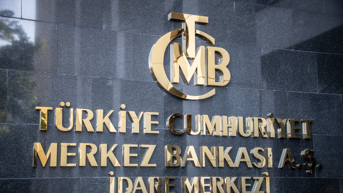 The entrance sign of the building housing the Turkish central bank, Ankara, Türkiye, Sept. 24, 2022. (Reuters Photo)