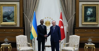 President Recep Tayyip Erdoğan, Rwanda&#039;s President Paul Kagame meet in Ankara, Jan. 23, 2025. (DHA Photo)