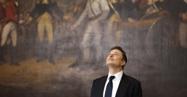 Businessperson Elon Musk arrives at the inauguration of U.S. President-elect Donald Trump in the Rotunda of the U.S. Capitol, Washington, U.S., Jan. 20, 2025. (EPA Photo)