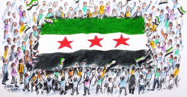 "Ahmed al-Sharaa's transitional government emphasizes a unifying narrative: "This revolution belongs to all those who have suffered under the regime for the past 14 years."" (Illustration by Erhan Yalvaç)