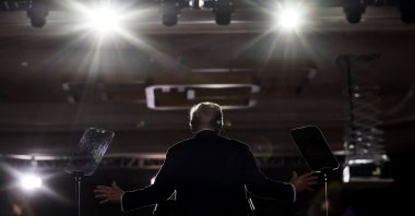 U.S. President Donald Trump speaks at an event about the economy at the Circa Resort and Casino in Las Vegas, Nevada, U.S., Jan. 25, 2025. (Reuters Photo)
