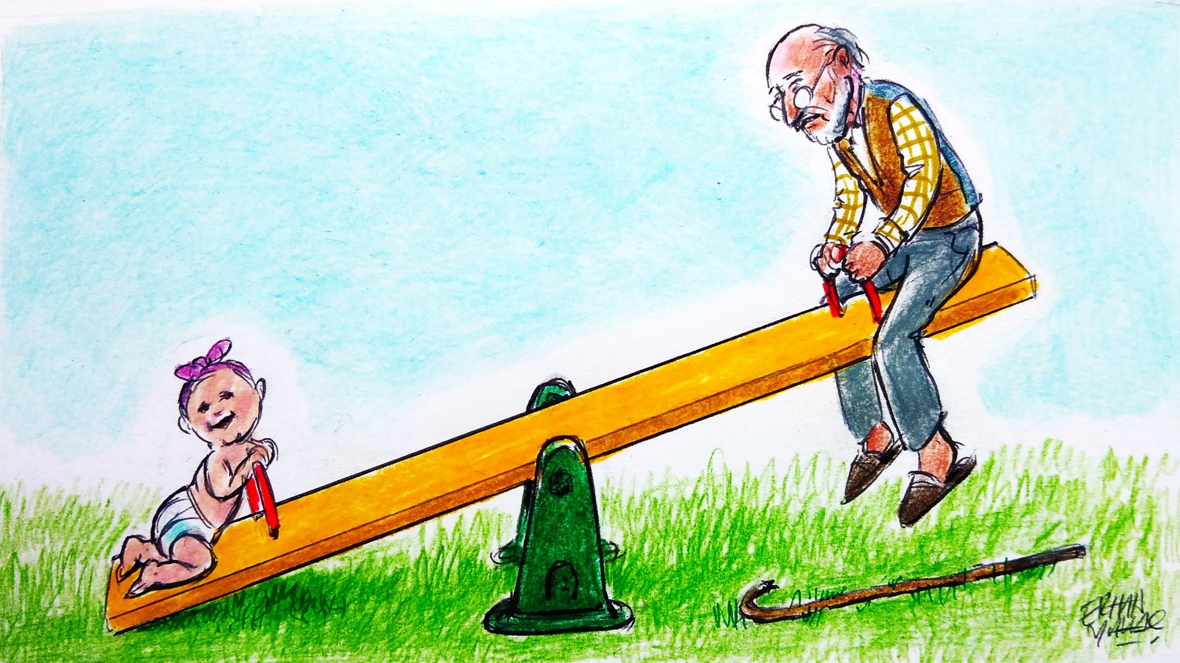 &quot;The United Nations projects that by 2050, one in six people globally will be aged 65 or older, compared to one in 11 in 2019.&quot; (Illustration by Erhan Yalvaç)