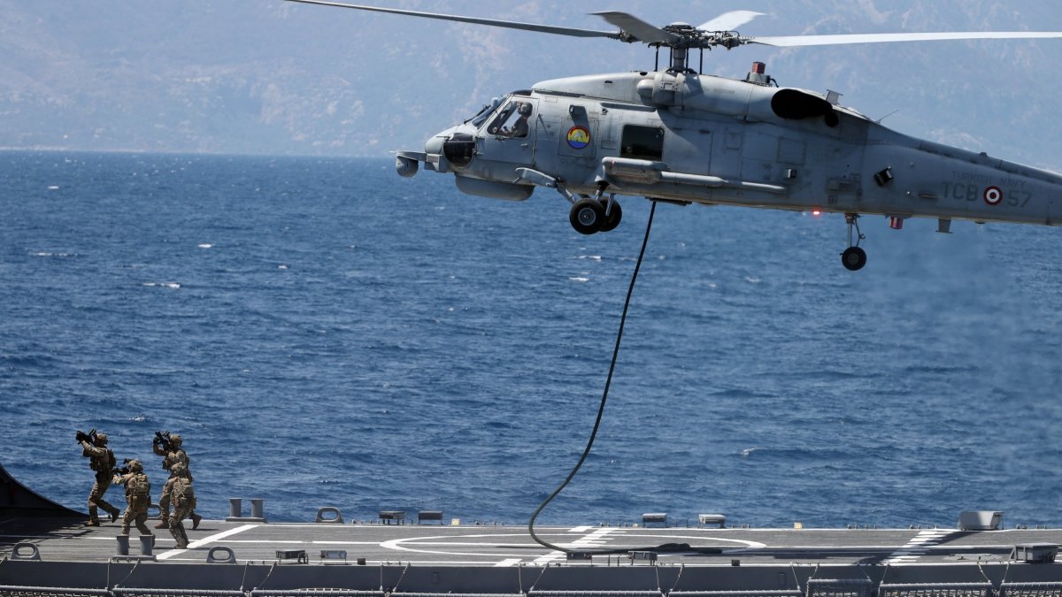 A view from the Blue Homeland-2022 Exercise, Muğla, Türkiye, April 21, 2022. (AA Photo)