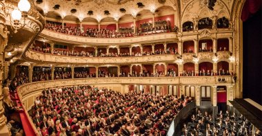 A general view of the hall with the audience at the Zurich Opera House, Zurich, Switzerland. (Courtesy of Zurich Opera House)