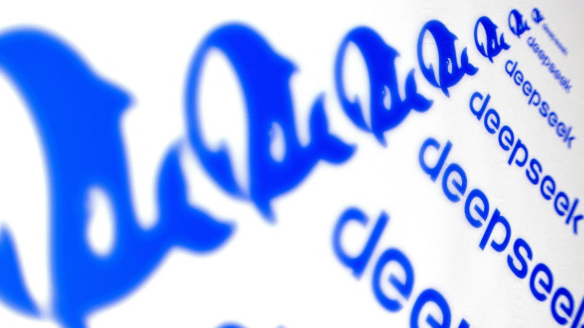 This photograph shows the logo of the Chinese app DeepSeek, Paris, France, Jan. 28, 2025. (AFP Photo)