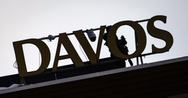 Special police stand guard on the roof of the congress hotel during the 55th annual meeting of the World Economic Forum (WEF), Davos, Switzerland, Jan. 24, 2025. (EPA Photo)