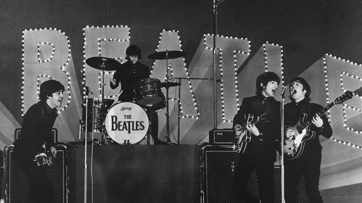 This photo shows British band The Beatles, (L to R) Paul McCartney, Ringo Starr, George Harrison and John Lennon, performing during their concert at the Budokan in Tokyo, Japan, June 30, 1966. (AFP Photo)