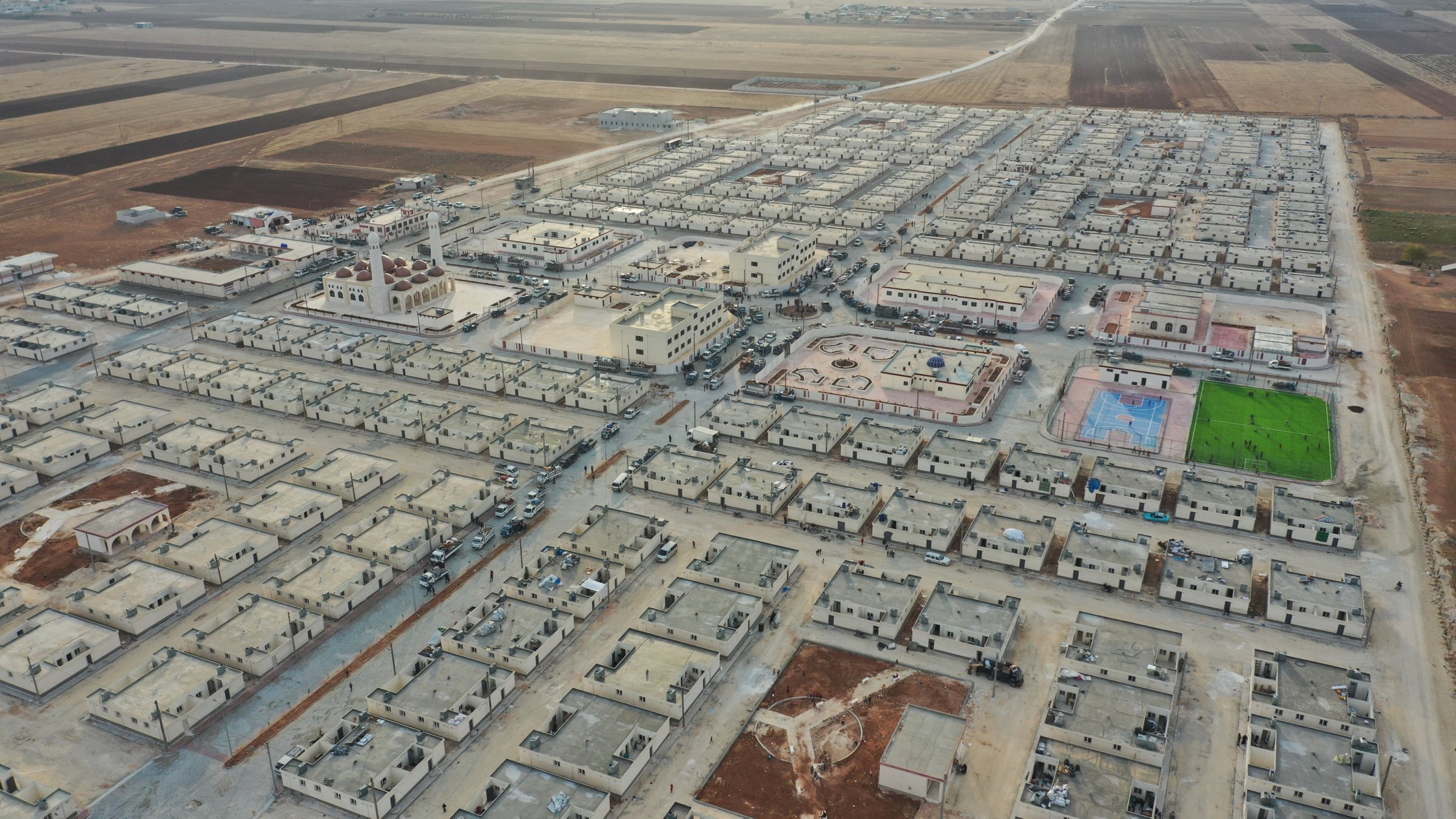 An aerial view of the newly opened &quot;City of Hope,&quot; providing support for 10,000 displaced Syrians, Azaz, northern Syria, Jan. 29, 2025. (AA Photo)
