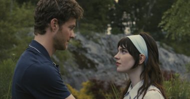 This image released by Warner Bros. Pictures shows Jack Quaid (L) and Sophie Thatcher in a scene from &quot;Companion.&quot; (AP Photo)