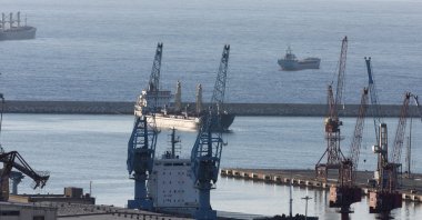 A general view of the commercial harbor of the coastal city of Tartous, Syria, Dec. 14, 2024. (Reuters Photo)
