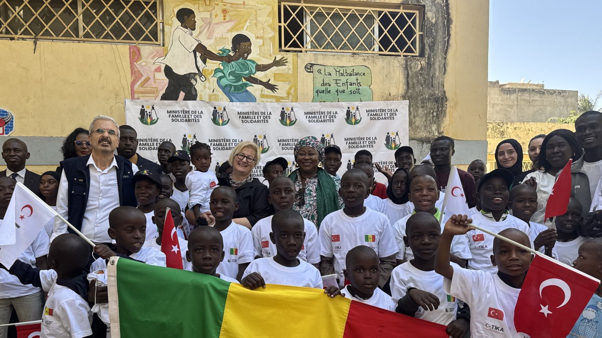 Children at the renovated orphanage enjoy their newly improved facilities, Dakar, Senegal, Jan. 30, 2025. (AA Photo)