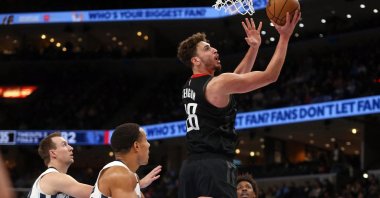 Houston Rockets center Alperen Şengün (28) drives to the basket during the third quarter against the Memphis Grizzlies, Memphis, Tennessee, U.S., Jan 9, 2025. (Reuters Photo)