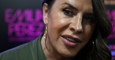 Spanish actor Karla Sofia Gascon arrives for the media presentation of the film &quot;Emilia Perez,&quot; Bogota, Colombia, Jan. 17, 2025. (AFP Photo)