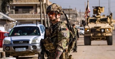 U.S. forces patrol the PKK/YPG-occupied city of Hassakeh, northeastern Syria, Jan. 9, 2025. (AFP Photo)