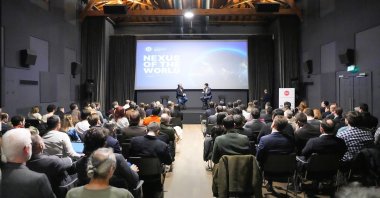 Burak Dağlıoğlu, the head of the Presidency&#039;s Investment Office, speaks during the &quot;Türkiye Entrepreneurship Ecosystem 2025.&quot; (Photo: @InvestTurkey)