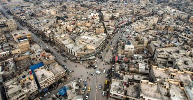 An aerial view of Manbij, Syria, Jan. 4, 2025. (AFP Photo) 